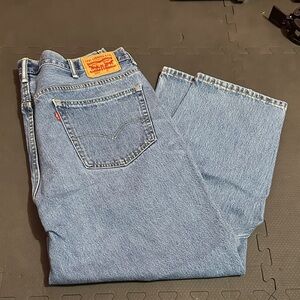 Levi's Men's Light Blue Straight-Leg Jeans 560 44x29